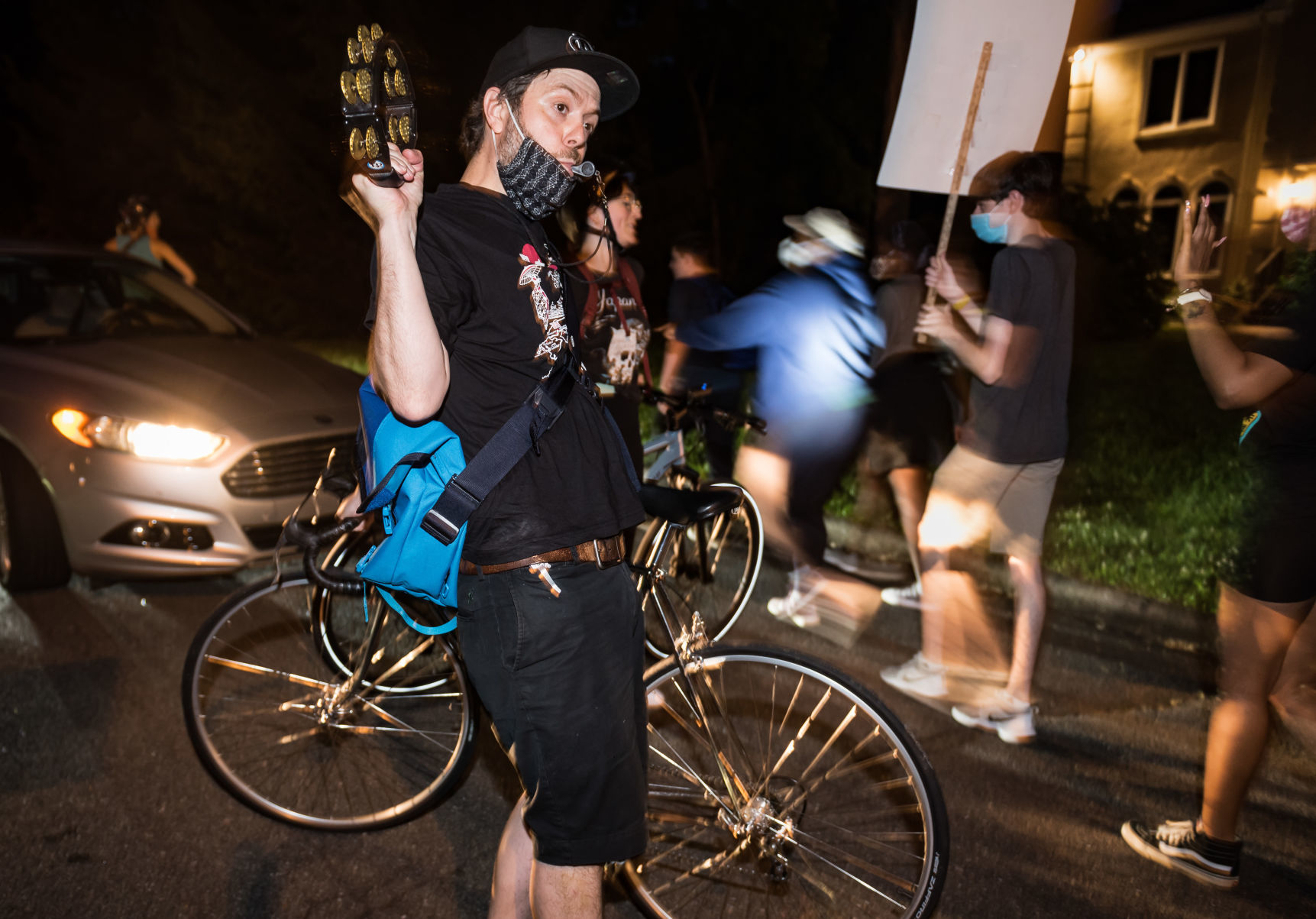 Protest at Mayor Allen Joinesā House